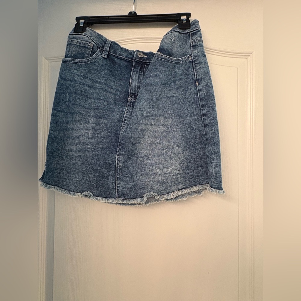 Denim Blue A-Line Mini Skirt